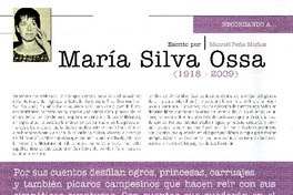 María Silva Ossa  [artículo] Manuel Peña Muñoz.