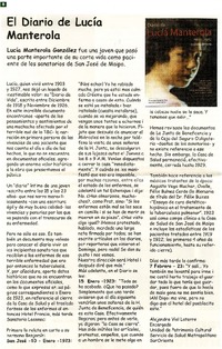 El diario de Lucía Manterola  [artículo] Alejandro Vila Latorre.