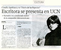 Escritora se presenta en UCN  [artículo].
