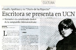 Escritora se presenta en UCN  [artículo].