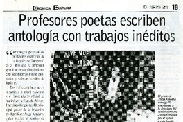 Profesores poetas escriben antología con trabajos inéditos  [artículo].