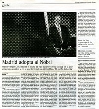 Madrid adopta al Nobel  [artículo] Juan Cruz.