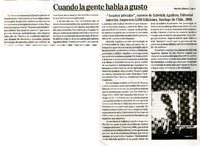 Cuando la gente habla a gusto  [artículo] Marino Muñoz Lagos.