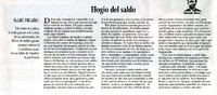 Elogio del saldo  [artículo] Gonzalo Maier.