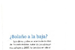 ¿Bolaño a la baja?  [artículo]