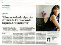 "El mundo desde el punto de vista de los colonos de Dignidad es un horror"  [artículo] Aldo Perán
