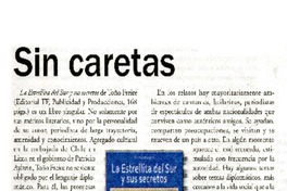 Sin caretas  [artículo] Antonio J. Salgado.