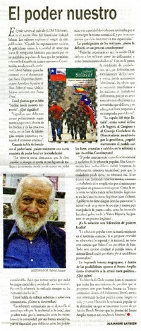El poder nuestro  [artículo] Alejandro Lavquen.