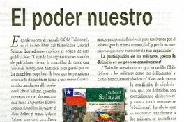 El poder nuestro  [artículo] Alejandro Lavquen.