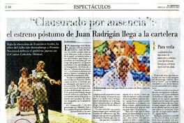 "Clausurado por ausencia"  [artículo] Eduardo Miranda.