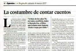 La costumbre de contar cuentos.  [artículo]