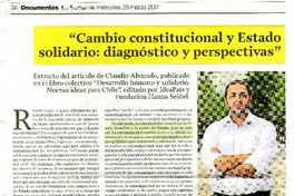 "Cambio constitucional y Estado solidario: diagnóstico y perspectivas"  [artículo]