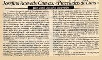 Josefina Acevedo Cuevas, "Pinceladas de luna"  [artículo] José Arraño Acevedo.