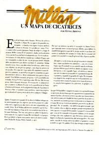 Millán : un mapa de cicatrices  [artículo] Guido Arroyo.