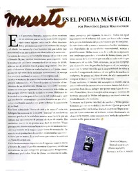 La muerte es el poema más fácil  [artículo] Francisco Javier Martinovich.