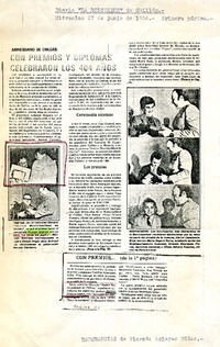 Con premios y diplomas celebraron los 404 años.  [artículo]