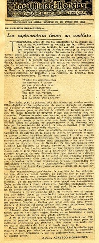 Los suplementeros tienen un conflicto.  [artículo]