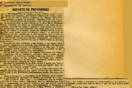 Reparto de provisiones.  [artículo]