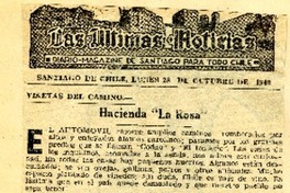 Hacienda "La Rosa".  [artículo]