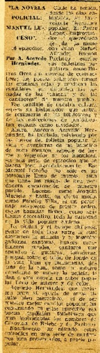 "La novela policial: Manuel Luceño".  [artículo]