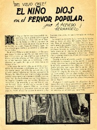 El niño Dios en el fervor popular.  [artículo]