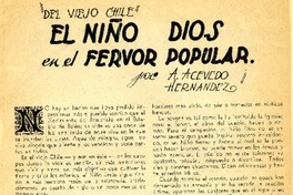 El niño Dios en el fervor popular.  [artículo]