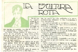 La escultura rota.  [artículo]