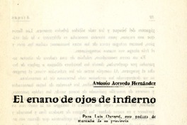 El enano de ojos de infierno  [artículo] Luis Durand.