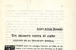 Un minero entra al cielo.  [artículo]