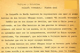 Paliques y entorches  [artículo] M. Correa Pastene.