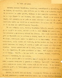 La vida que pasa  [artículo] A. Sotomayor.