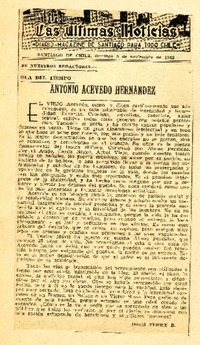 Antonio Acevedo Hernández  [artículo] David Perry B.