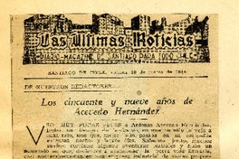 Los cincuenta y nueve años de Acevedo Hernández  [artículo] Manuel Rojas.