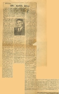 CXXVI.-Manuel Rojas  [artículo] Antonio Acevedo Hernández.