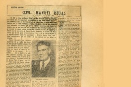 CXXVI.-Manuel Rojas  [artículo] Antonio Acevedo Hernández.