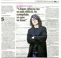 "Llegar afuera no es tan difícil, lo complejo es que te lean" [entrevista]  [artículo] Juan Carlos Ramírez F.