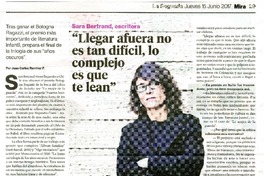 "Llegar afuera no es tan difícil, lo complejo es que te lean" [entrevista]  [artículo] Juan Carlos Ramírez F.