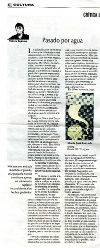 Pasado por agua  [artículo] Patricia Espinosa.