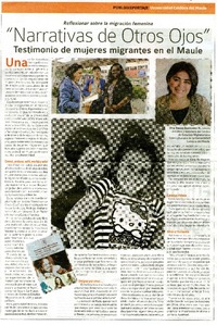 "Narrativas de otros ojos" : testimonio de mujeres migrantes en el Maule. [artículo]