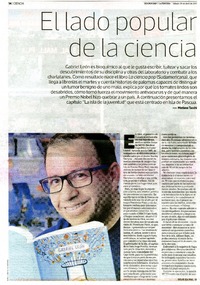 El lado popular de la ciencia  [artículo] Mariano Tacchi.