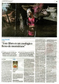 "Este libro es un zoológico lleno de monstruos" [entrevista]  [artículo] Javier García.