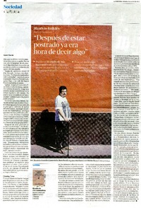 "Despúes de estar postrado ya era hora de decir algo"  [artículo] Javier García.