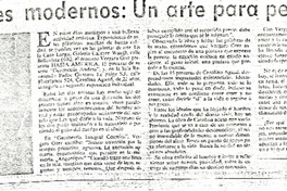 Pintores modernos: un arte para pensar  [artículo] Garófalo.