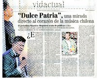 "Dulce patria", una mirada directo al corazón de la música chilena  [artículo] Felipe Ramos.