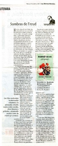 Sombras de Freud  [artículo] José Ignacio Silva.