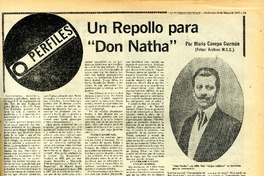 Un repollo para "Don Natha"  [artículo] Mario Cánepa Guzmán.