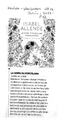 La ninfa de porcelana.  [artículo]