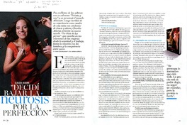 Claudia Aldana: "decidí bajar la neurosis por la perfección" Claudia Aldana ; [entrevistada] por Juan Luis Salinas; foto [de] Sergio López. [artículo]