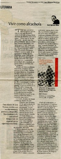 Vivir como alcachofa  [artículo] José Ignacio Silva.