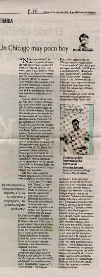 Un Chicago muy boy  [artículo] Vicente Montañes.